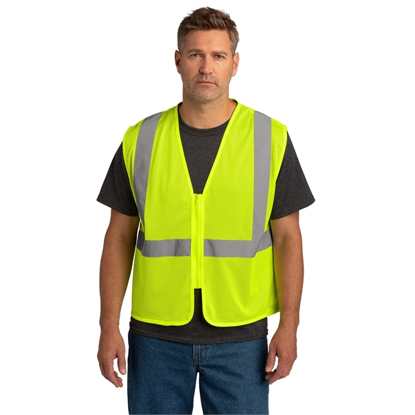 CornerStone ANSI 107 Class 2 Economy Mesh Zippered Vest. - CornerStone ANSI 107 Class 2 Economy Mesh Zippered Vest. - Image 5 of 10