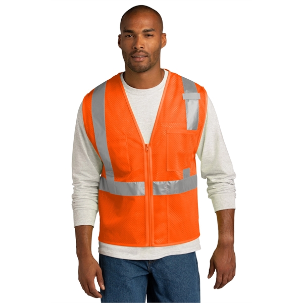 CornerStone ANSI 107 Class 2 Mesh Zippered Vest. - CornerStone ANSI 107 Class 2 Mesh Zippered Vest. - Image 0 of 10