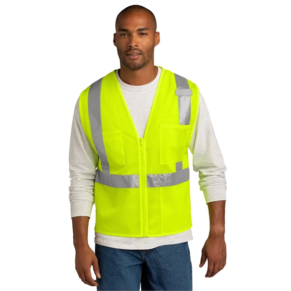 CornerStone ANSI 107 Class 2 Mesh Zippered Vest. - CornerStone ANSI 107 Class 2 Mesh Zippered Vest. - Image 5 of 10