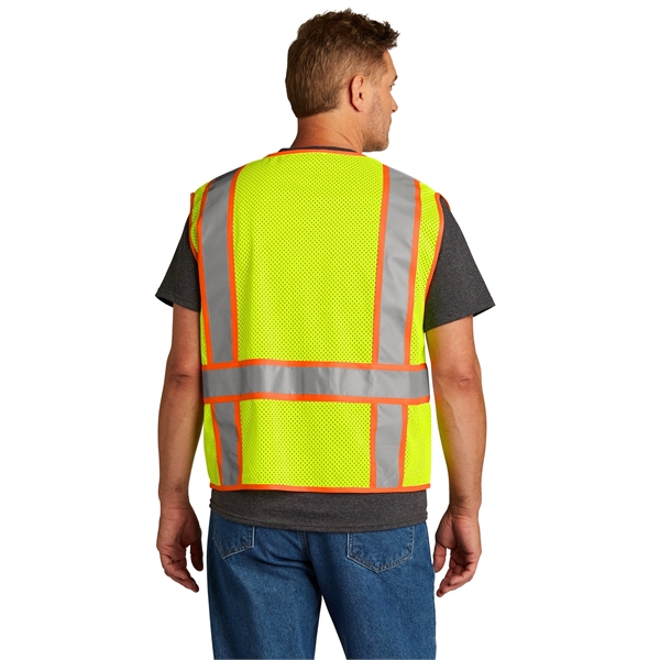 CornerStone ANSI 107 Class 2 Mesh Zippered Two-Tone Vest. - CornerStone ANSI 107 Class 2 Mesh Zippered Two-Tone Vest. - Image 1 of 5