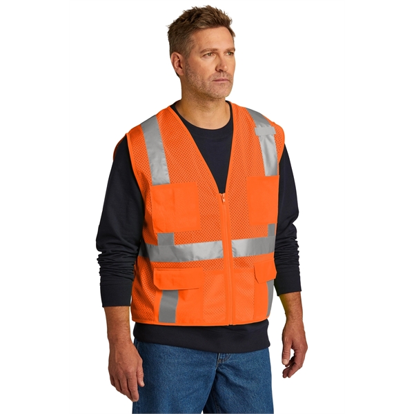 CornerStone ANSI 107 Class 2 Mesh Six-Pocket Zippered Vest. - CornerStone ANSI 107 Class 2 Mesh Six-Pocket Zippered Vest. - Image 4 of 10