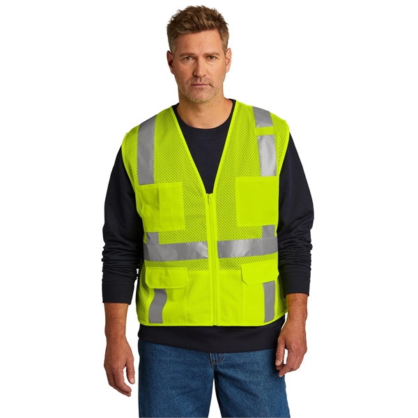 CornerStone ANSI 107 Class 2 Mesh Six-Pocket Zippered Vest. - CornerStone ANSI 107 Class 2 Mesh Six-Pocket Zippered Vest. - Image 5 of 10