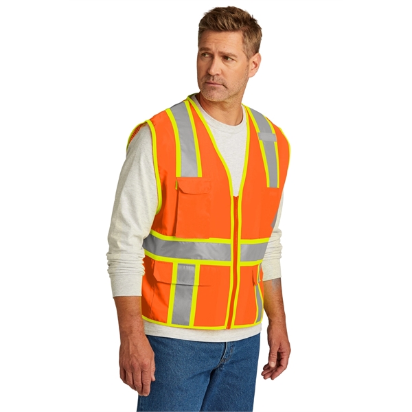 CornerStone ANSI 107 Class 2 Surveyor Zippered Two-Tone V... - CornerStone ANSI 107 Class 2 Surveyor Zippered Two-Tone V... - Image 4 of 10