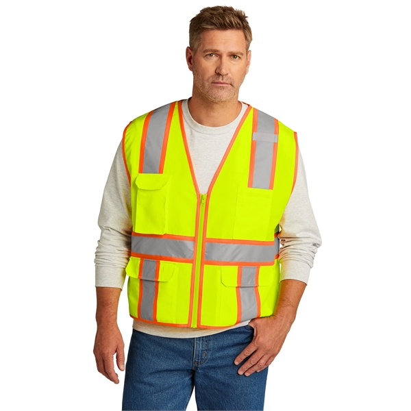 CornerStone ANSI 107 Class 2 Surveyor Zippered Two-Tone V... - CornerStone ANSI 107 Class 2 Surveyor Zippered Two-Tone V... - Image 5 of 10