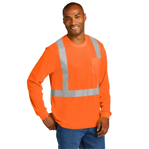 CornerStone ANSI 107 Class 2 Mesh Long Sleeve Tee. - CornerStone ANSI 107 Class 2 Mesh Long Sleeve Tee. - Image 4 of 10