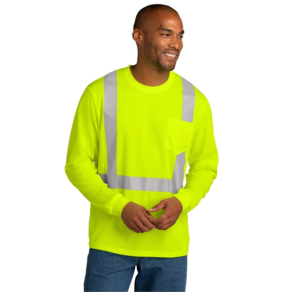 CornerStone ANSI 107 Class 2 Mesh Long Sleeve Tee. - CornerStone ANSI 107 Class 2 Mesh Long Sleeve Tee. - Image 5 of 10