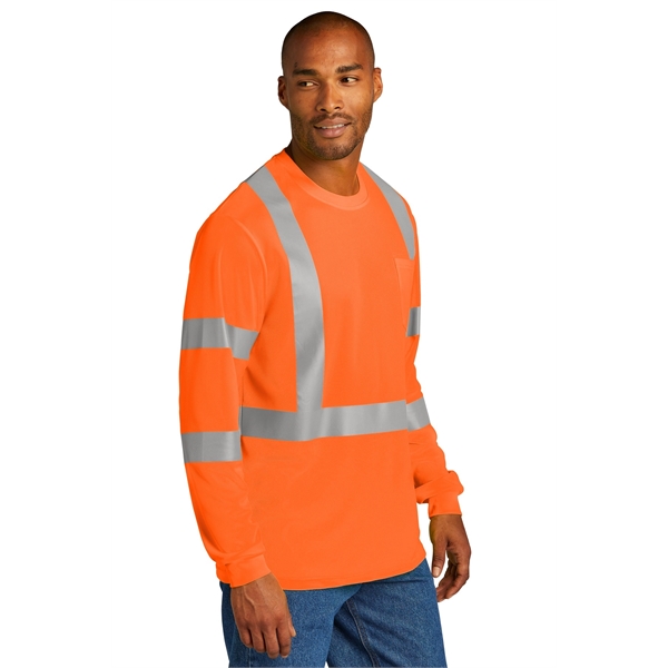 CornerStone ANSI 107 Class 3 Mesh Long Sleeve Tee. - CornerStone ANSI 107 Class 3 Mesh Long Sleeve Tee. - Image 4 of 10