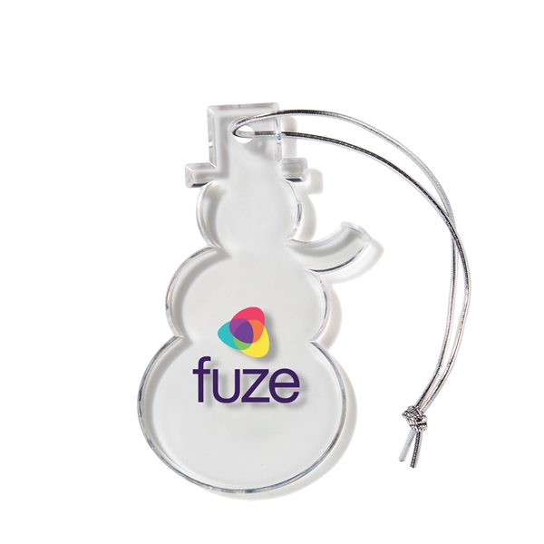 SNOWMAN SHAPED USA MADE ACRYLIC ORNAMENT - SNOWMAN SHAPED USA MADE ACRYLIC ORNAMENT - Image 0 of 3