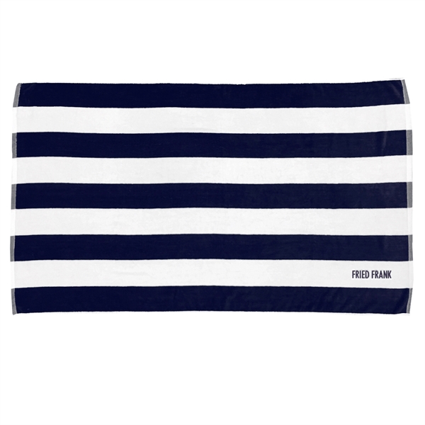 Premium Velour, 35 x 60 Mid-Weight Cabana Stripe Beach Towel - Premium Velour, 35 x 60 Mid-Weight Cabana Stripe Beach Towel - Image 5 of 11