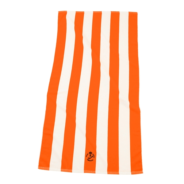 Premium Velour, 35 x 60 Mid-Weight Cabana Stripe Beach Towel - Premium Velour, 35 x 60 Mid-Weight Cabana Stripe Beach Towel - Image 6 of 11