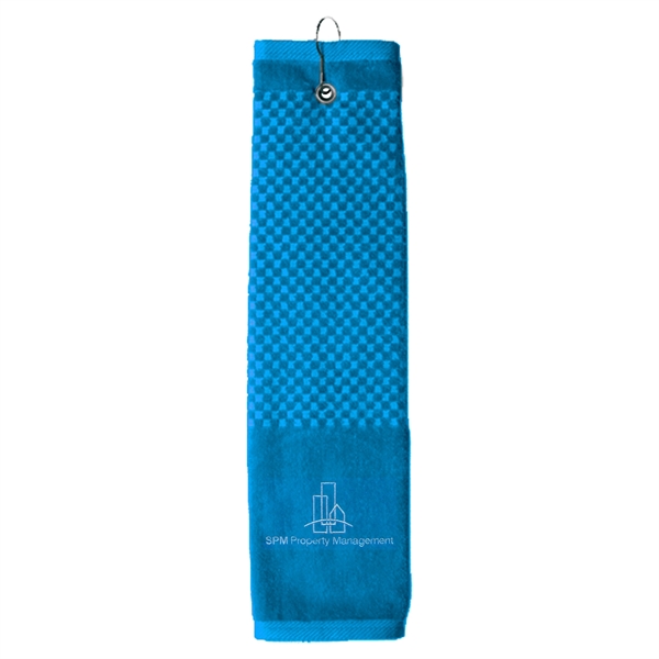 Premium Velour 16x22, 3.5lb Checkered Heavyweight Golf Towel - Premium Velour 16x22, 3.5lb Checkered Heavyweight Golf Towel - Image 10 of 25