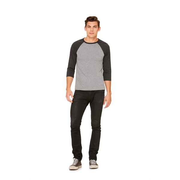 Unisex 3/4 Sleeve Baseball Tee - Unisex 3/4 Sleeve Baseball Tee - Image 4 of 17