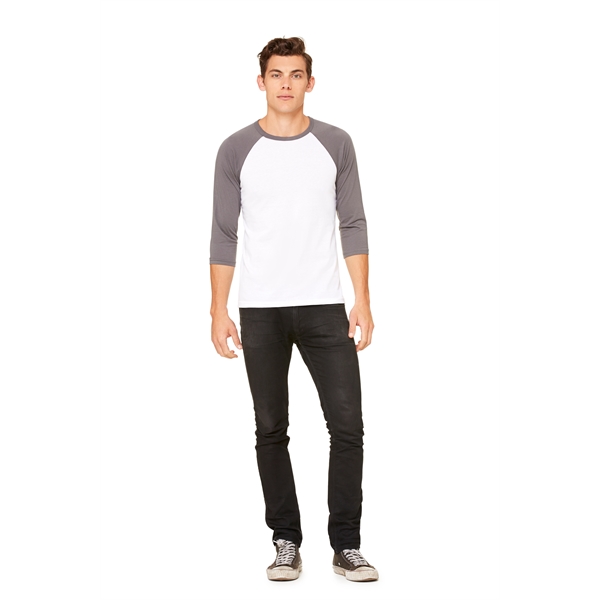 Unisex 3/4 Sleeve Baseball Tee - Unisex 3/4 Sleeve Baseball Tee - Image 6 of 17