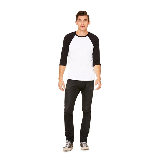 Unisex 3/4 Sleeve Baseball Tee - Unisex 3/4 Sleeve Baseball Tee - Image 8 of 17