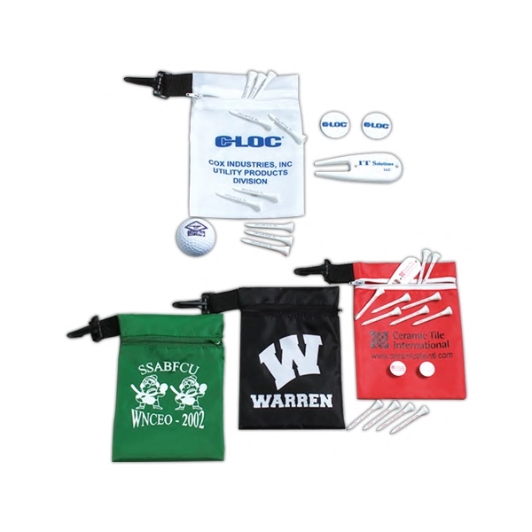 Pouch with golf items