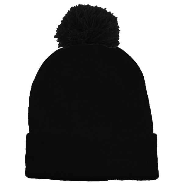 Long Knit Beanie With Pom - Long Knit Beanie With Pom - Image 7 of 12
