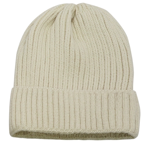 Ribbed Pattern Beanie - Ribbed Pattern Beanie - Image 2 of 4