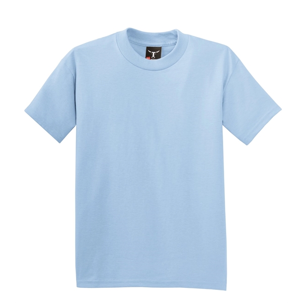 Hanes - Youth Beefy-T 100% Cotton T-Shirt. - Hanes - Youth Beefy-T 100% Cotton T-Shirt. - Image 3 of 30