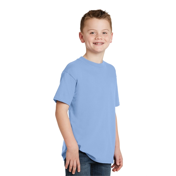 Hanes - Youth Beefy-T 100% Cotton T-Shirt. - Hanes - Youth Beefy-T 100% Cotton T-Shirt. - Image 4 of 30