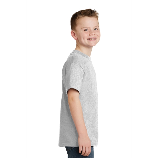 Hanes - Youth Beefy-T 100% Cotton T-Shirt. - Hanes - Youth Beefy-T 100% Cotton T-Shirt. - Image 8 of 30