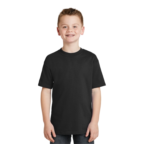 Hanes - Youth Beefy-T 100% Cotton T-Shirt. - Hanes - Youth Beefy-T 100% Cotton T-Shirt. - Image 11 of 30