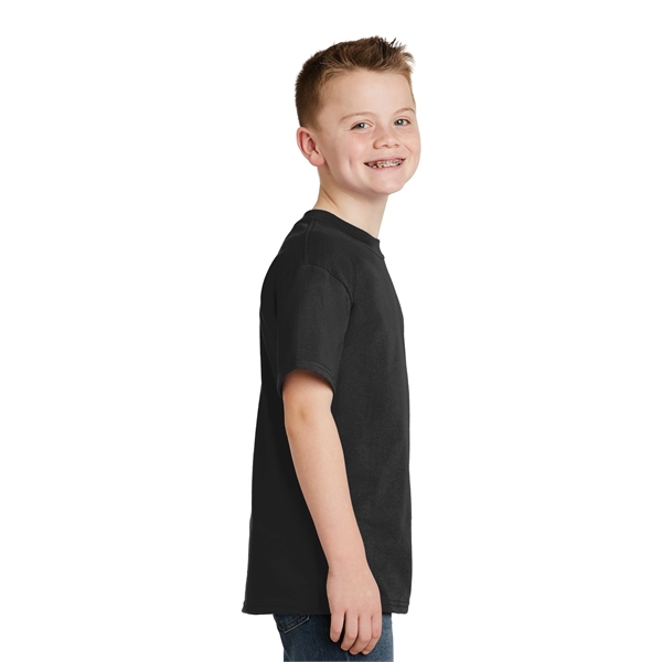 Hanes - Youth Beefy-T 100% Cotton T-Shirt. - Hanes - Youth Beefy-T 100% Cotton T-Shirt. - Image 13 of 30