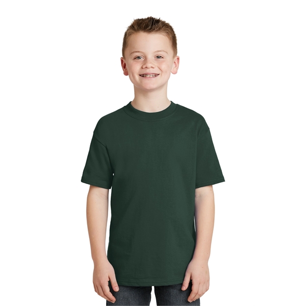 Hanes - Youth Beefy-T 100% Cotton T-Shirt. - Hanes - Youth Beefy-T 100% Cotton T-Shirt. - Image 16 of 30