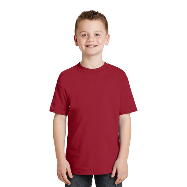 Hanes - Youth Beefy-T 100% Cotton T-Shirt. - Hanes - Youth Beefy-T 100% Cotton T-Shirt. - Image 21 of 30