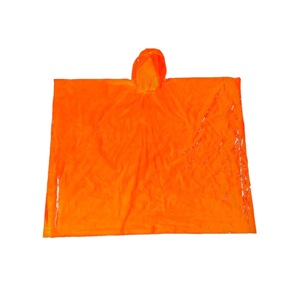 Disposable Plastic Poncho - Disposable Plastic Poncho - Image 2 of 4