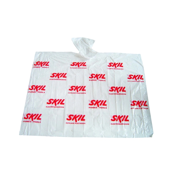 Disposable Plastic Poncho - Disposable Plastic Poncho - Image 3 of 4