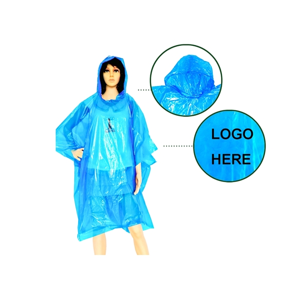 Disposable Plastic Poncho - Disposable Plastic Poncho - Image 4 of 4