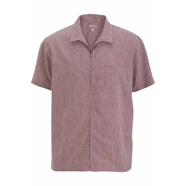 Men's V-Neck Zip Service Shirt - Men's V-Neck Zip Service Shirt - Image 0 of 1