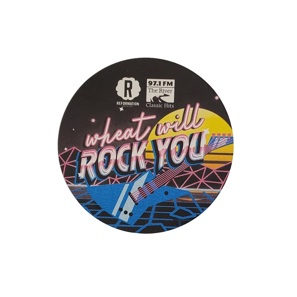 3.5" Round Full Color Pulp-Board Paper Coaster 40pt - 3.5" Round Full Color Pulp-Board Paper Coaster 40pt - Image 0 of 2