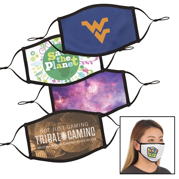 Clearance Full Color Dye Sublimation Face Mask - Small / Med