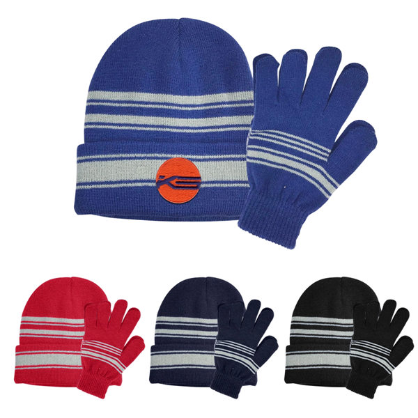 Cuff Beanie and Gloves Set - Cuff Beanie and Gloves Set - Image 0 of 8