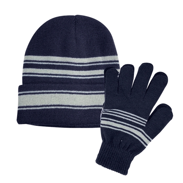 Cuff Beanie and Gloves Set - Cuff Beanie and Gloves Set - Image 4 of 8