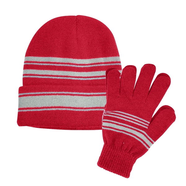 Cuff Beanie and Gloves Set - Cuff Beanie and Gloves Set - Image 5 of 8