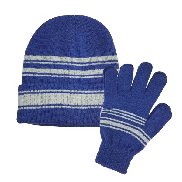 Cuff Beanie and Gloves Set - Cuff Beanie and Gloves Set - Image 8 of 8