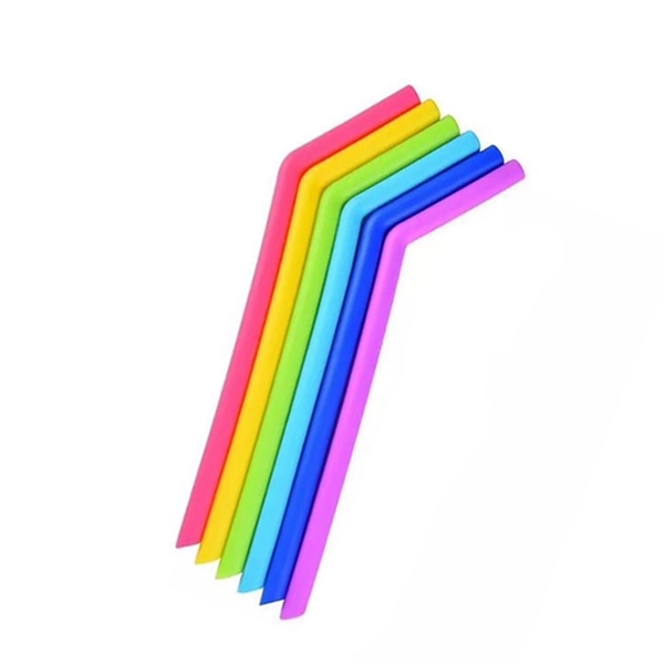 Reusable Bent Silicone Straw - Reusable Bent Silicone Straw - Image 1 of 9