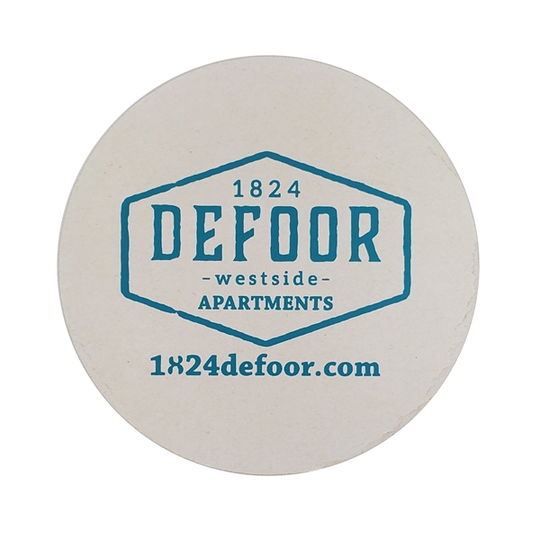 3.5" Round Pulp-Board Coaster 80pt - 3.5" Round Pulp-Board Coaster 80pt - Image 0 of 2