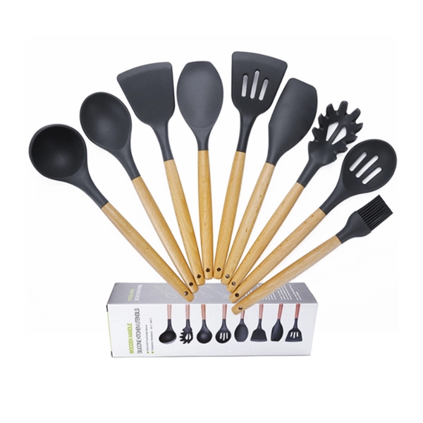 9pcs Silicone Kitchen Cooking Utensils Sets - 9pcs Silicone Kitchen Cooking Utensils Sets - Image 0 of 0