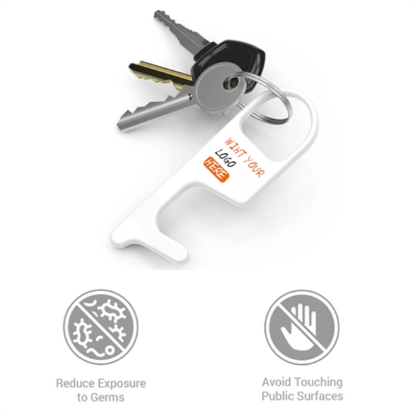 Non-touch Door Opener Keyring In White Color - Non-touch Door Opener Keyring In White Color - Image 0 of 0