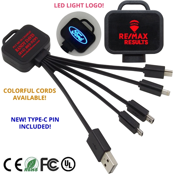 USB Universal Charging Cable LED Neon Light Logo - W/ Type C - USB Universal Charging Cable LED Neon Light Logo - W/ Type C - Image 0 of 0