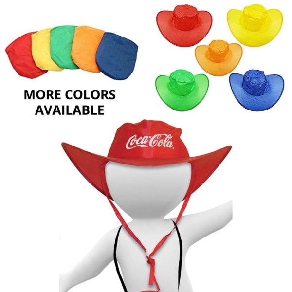 Promotional Foldable Cowboy Hat With Pouch - Promotional Foldable Cowboy Hat With Pouch - Image 0 of 2