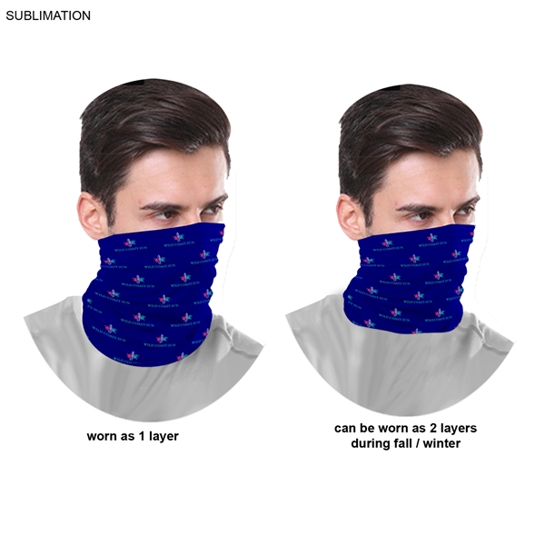 Sublimated Multifunction Tubular Winter Neck Gaiter
