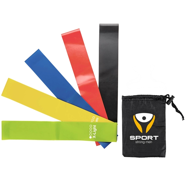 Yoga Resistance Bands with Pouch - Yoga Resistance Bands with Pouch - Image 0 of 4