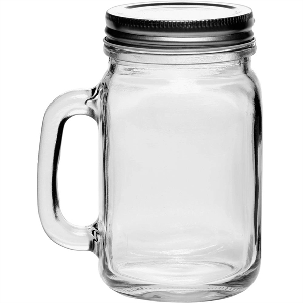 Glass Mason Jar with Handle