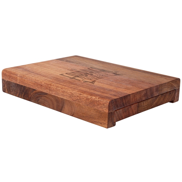 The Beaufort Acacia Cheese Board Set with Drawer - The Beaufort Acacia Cheese Board Set with Drawer - Image 3 of 7