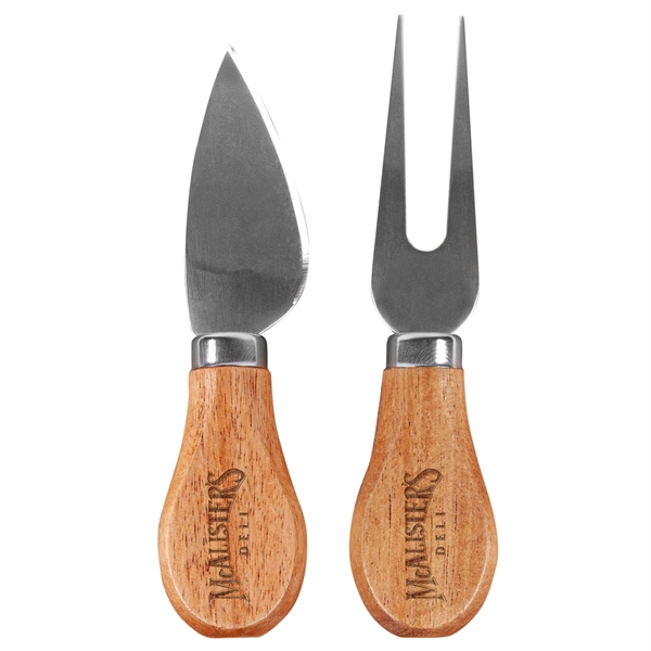 Mini Round Cheese Board & Knife Set - Mini Round Cheese Board & Knife Set - Image 2 of 6