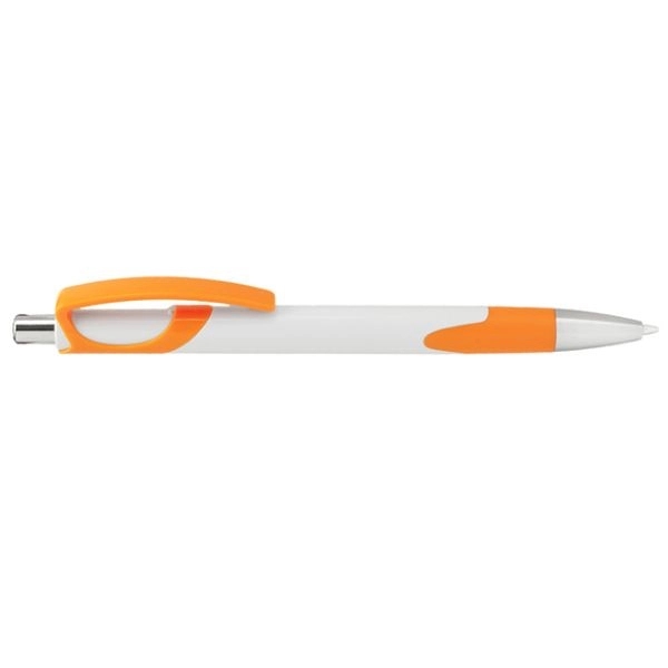 Plastic Ballpoint Pens w/ Fun Color Accent & Rubber Grip - Plastic Ballpoint Pens w/ Fun Color Accent & Rubber Grip - Image 3 of 4